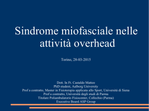 sindrome miofasciale nelle attivtà overhead