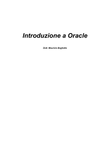 Introduzione a Oracle