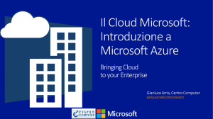 Microsoft Azure Bringing Cloud to your Enterprise