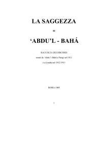 la saggezza di abdu`l-baha