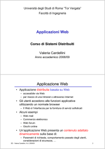 Applicazioni Web Applicazione Web