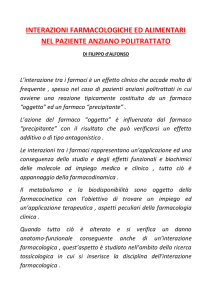 interazioni farmacologiche ed alimentari nel paziente anziano