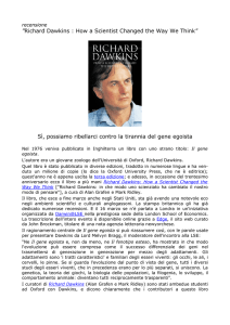 Progetto di recensione di "Richard Dawkins : How a