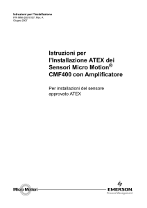 Istruzioni per l`Installazione ATEX dei Sensori Micro