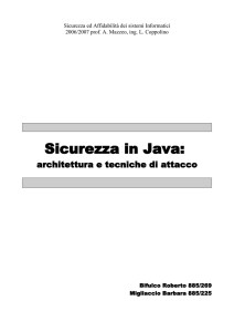 Sicurezza in Java