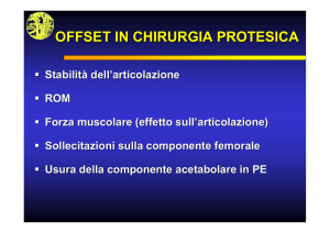 Off-set in chirurgia protesica. Pt 1