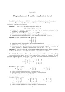 Diagonalizzazione di matrici e applicazioni lineari