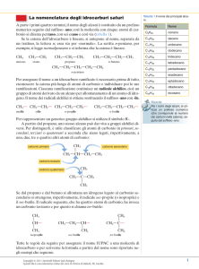 1 La nomenclatura degli idrocarburi saturi