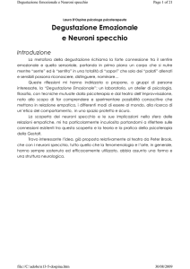 Degustazione Emozionale e Neuroni specchio