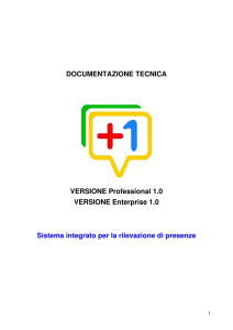 DOCUMENTAZIONE TECNICA VERSIONE Professional 1.0