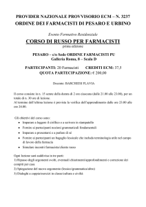 Programma Russo - Ordine dei Farmacisti della provincia di Pesaro