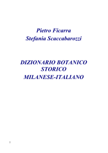 Dizionario botanico storico Milanese-Italiano