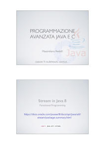 PROGRAMMAZIONE AVANZATA JAVA E C