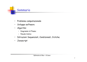 Algoritmi e linguaggi - Dipartimento di Informatica