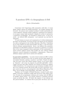 Il paradosso EPR e la disuguaglianza di Bell - Ruhr