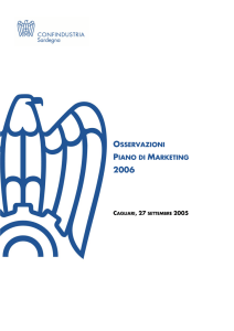 piano di marketing 2006 - Confindustria Sardegna