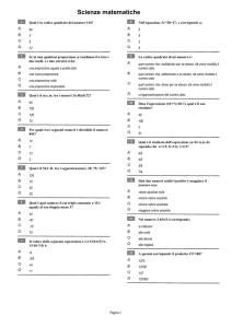 Scienze matematiche