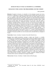 SOCRATE NELLE NUVOLE: IL FILOSOFO E LA COMMEDIA