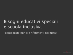 Bisogni educativi speciali e scuola inclusiva