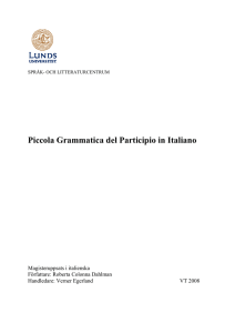 Piccola Grammatica del Participio in Italiano