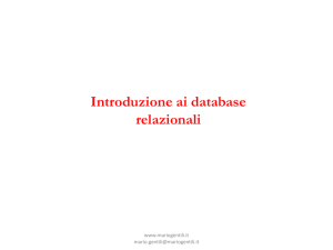 Introduzione DB relazionale