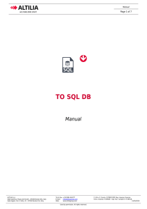 TO SQL DB - Altilia Group