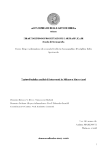 1 ACCADEMIA DI BELLE ARTI DI BRERA Teatro Sociale: analisi di