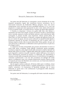 Soggetti, Immagini e Scenografie