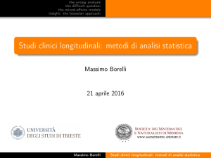Studi clinici longitudinali: metodi di analisi statistica