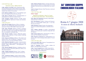programma del convegno - Gruppo Embriologico Italiano