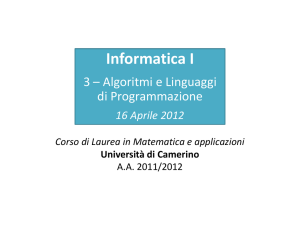 Informatica I - Nicola Paoletti