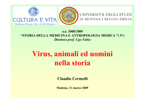 Virus, animali e uomini - Associazione Cultura e Vita