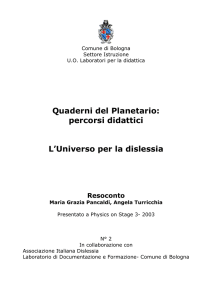 L`Universo per la dislessia