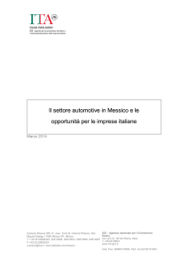 Il settore automotive in Messico e le opportunitá per le imprese