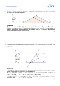 1. Considera un triangolo isoscele ABC. Da un punto P della base