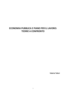 economia pubblica e piano per il lavoro: teorie a