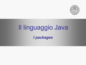 Il linguaggio Java Il linguaggio Java - Programmazione