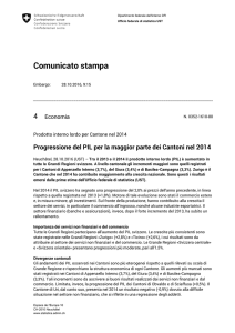 Prodotto interno lordo per Cantone nel 2014 (PDF, 3 Pages, 152 kB)