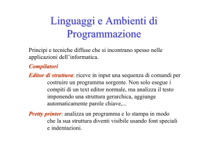 Linguaggi e Ambienti di Programmazione
