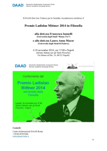 Premio Ladislao Mittner 2014 in Filosofia