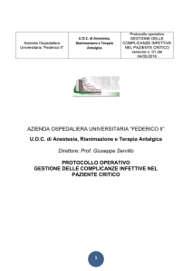 protocollo operativo - Azienda Ospedaliera Universitaria Federico II