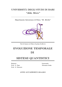 Evoluzione temporale di sistemi quantistici