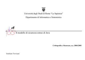 Il modello di sicurezza esteso di Java