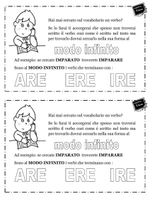 Verbi All`infinito - Definizione