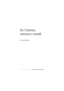 De l`infinito, universo e mondi