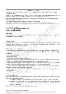 ASPIRINA 325 mg compresse acido acetilsalicilico