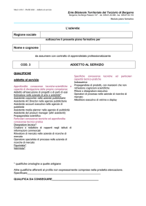 Ragione sociale Nome e cognome COD. 3 ADDETTO AL SERVIZIO