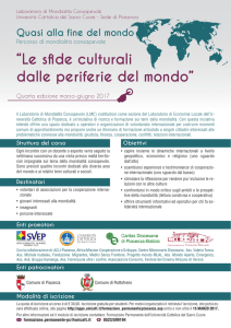 Le sfide culturali dalle periferie del mondo - SVEP