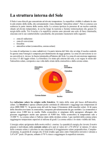 La struttura interna del Sole