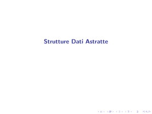 Strutture Dati Astratte